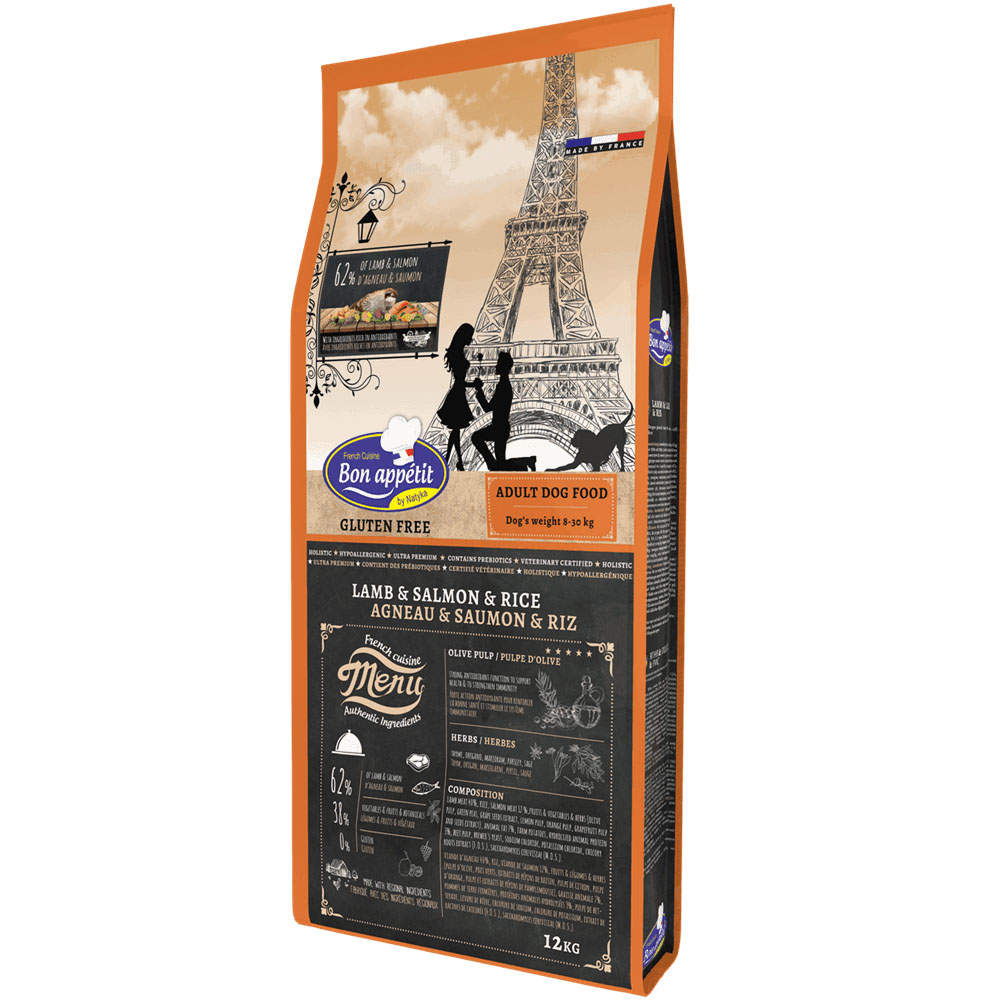 Bon Appetit - Adult Dog Lamb&Salmon&Rice 12kg