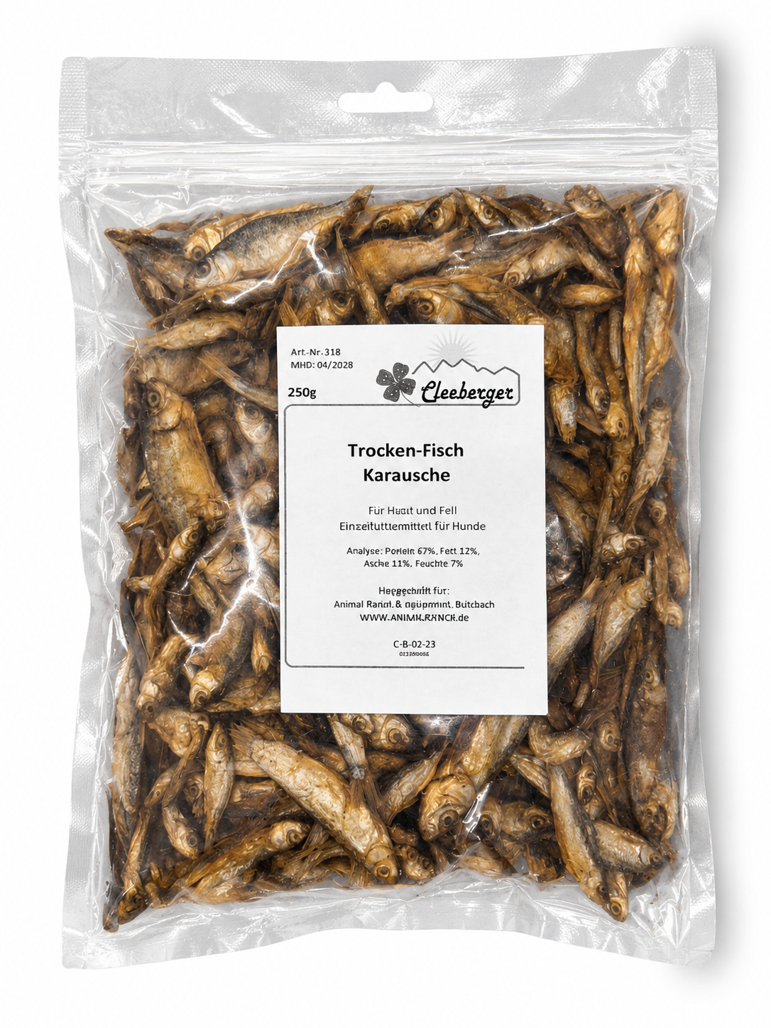 Cleeberger Trockenfisch 100% Karausche, 250 g