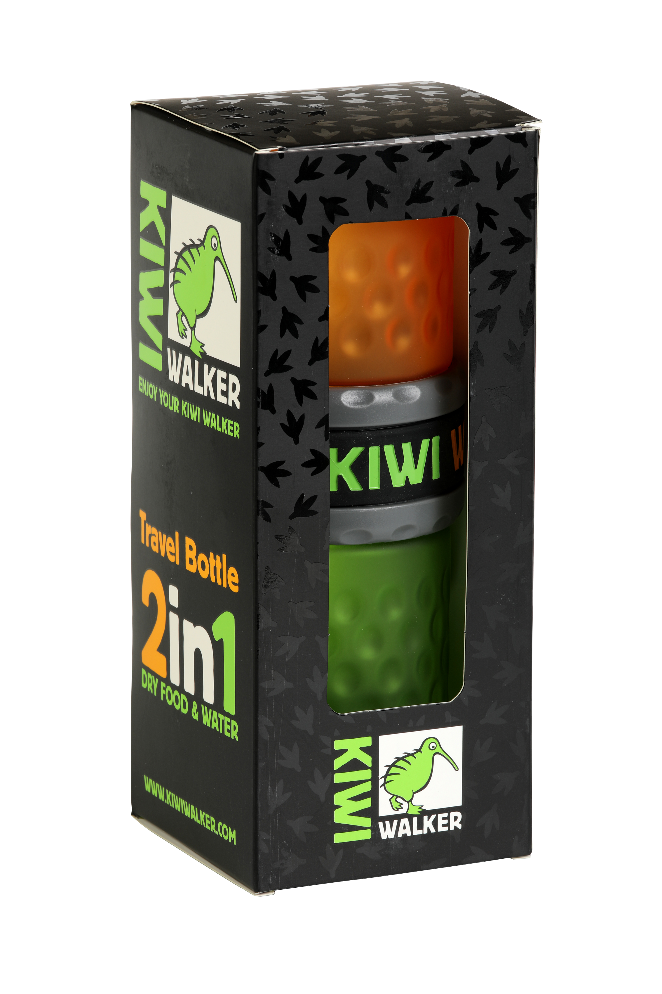 Kiwi-Walker, Travel Bottle 2in1, orange/grün