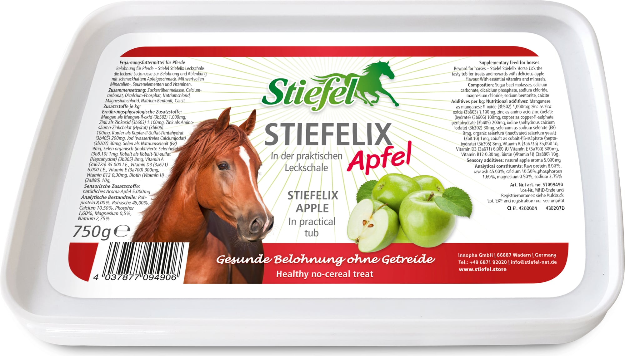 Stiefelix Leckschale Apfel 750 g