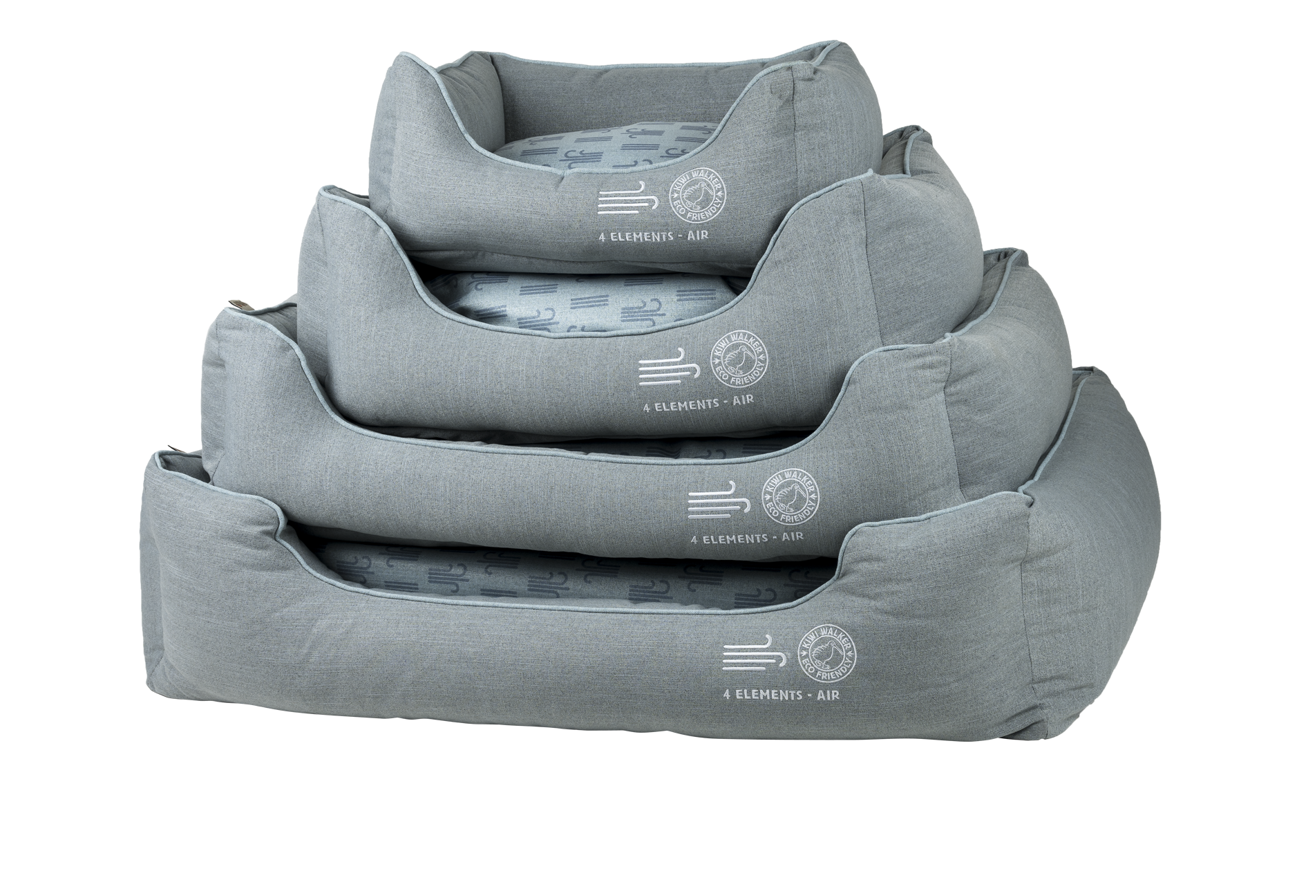 KIWI WALKER 4Elements Sofa-Hundebett Air Blue XL – 120 × 80 × 31 cm
