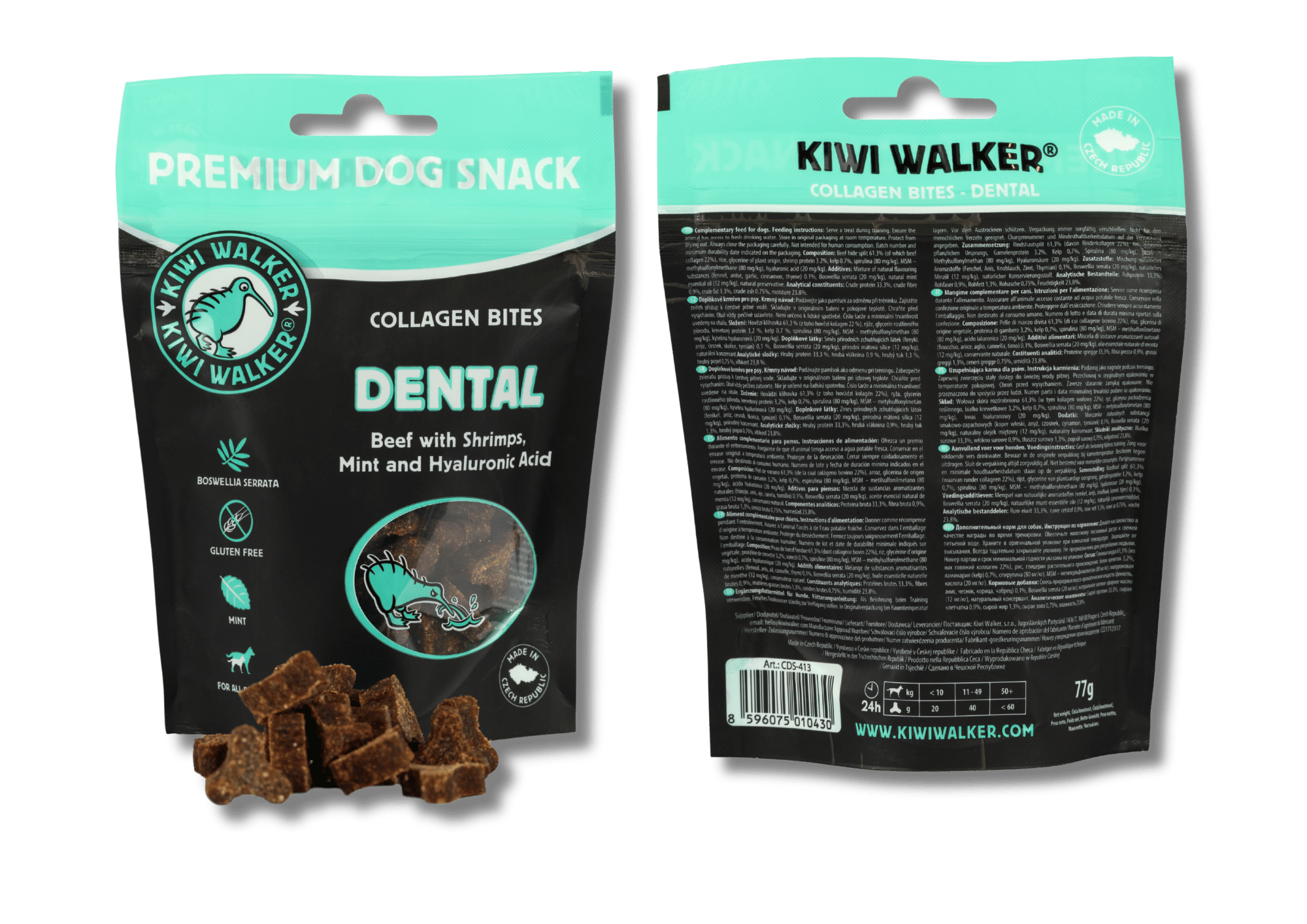 KIWI WALKER Collagen Dog Bites- Dental 77g