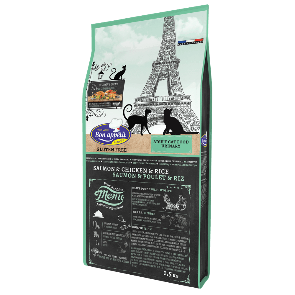 Bon Appetit - Adult Cat Urinary Salmon &Chicken &Rice 1,5 kg