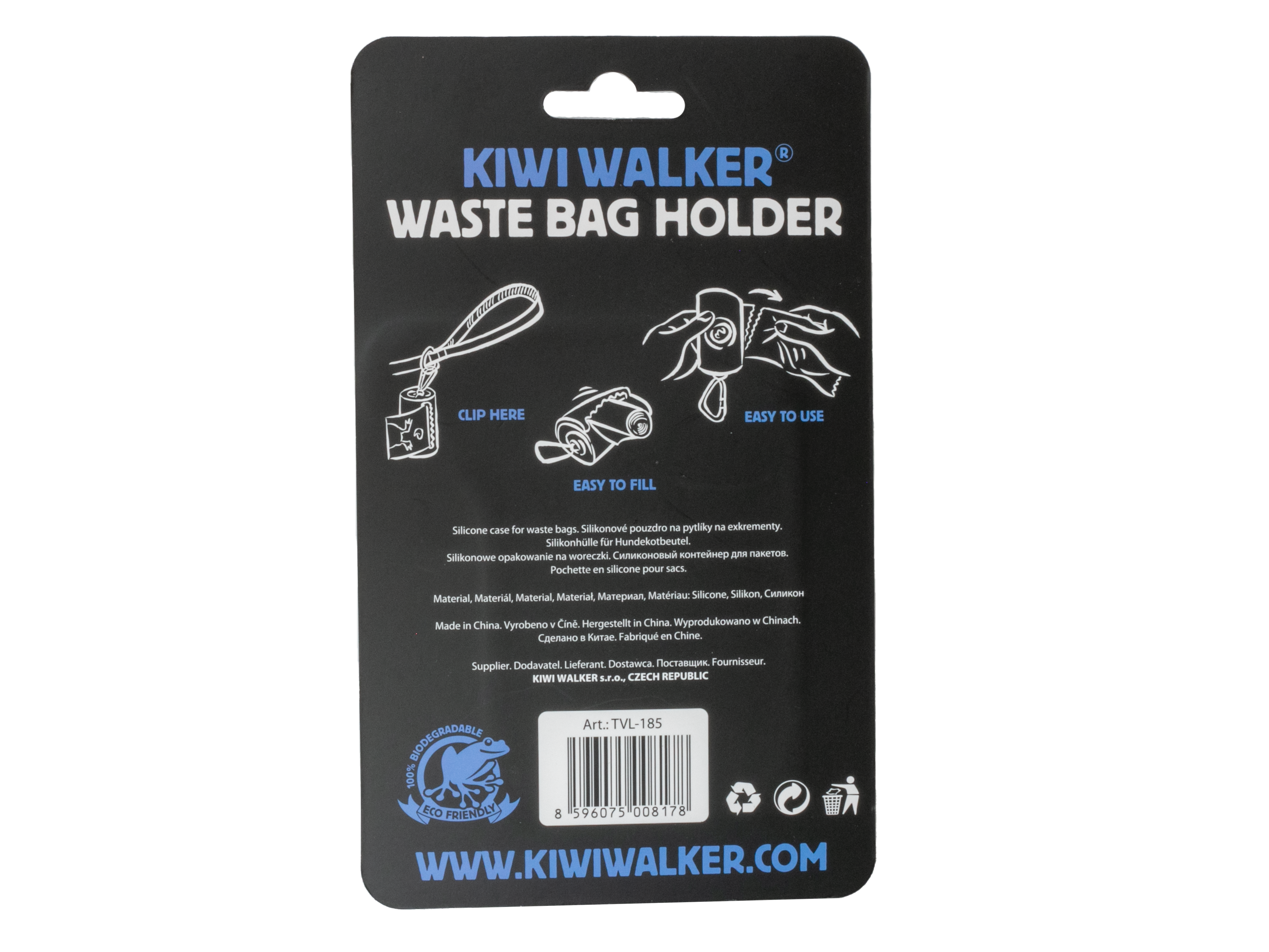 Kiwi-Walker, Waste Bag Holder Kotbeutelspender blau