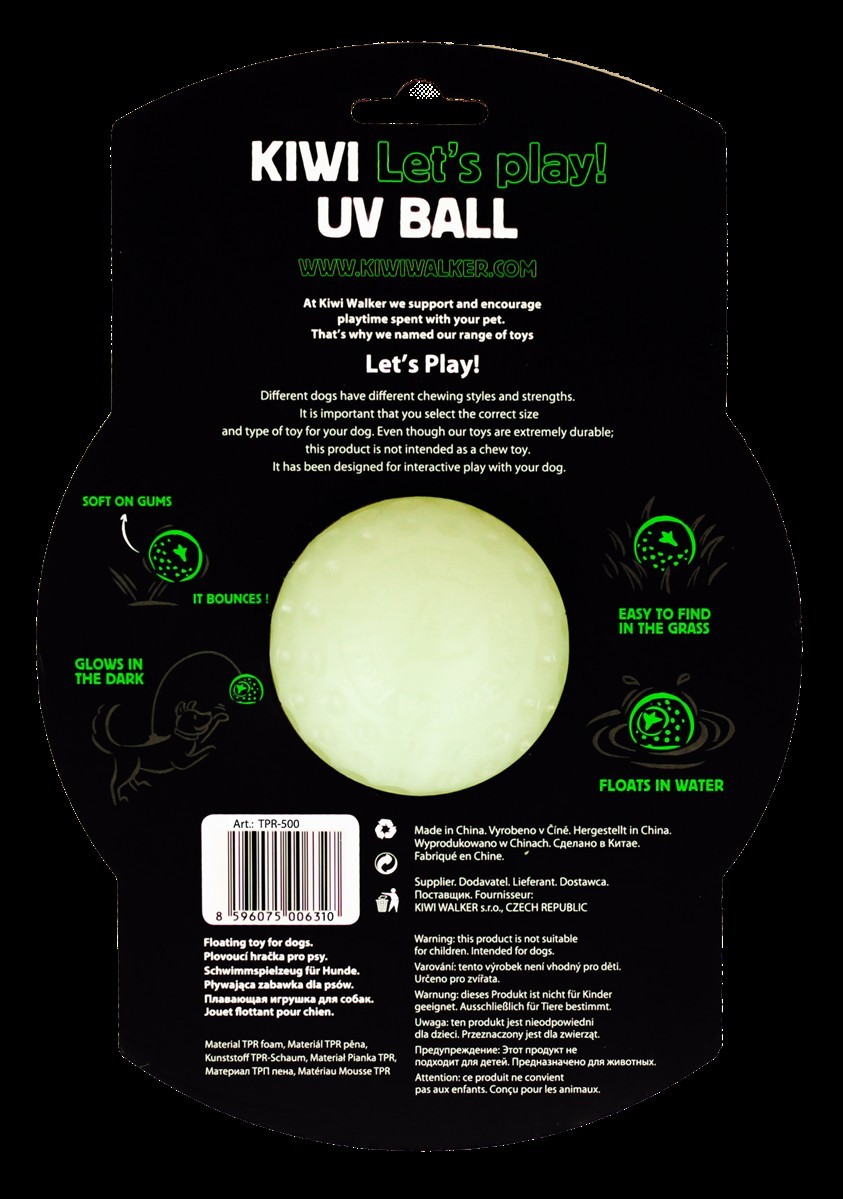 KIWI WALKER Let’s Play! UV Glow Ball Maxi – Ø 7 cm