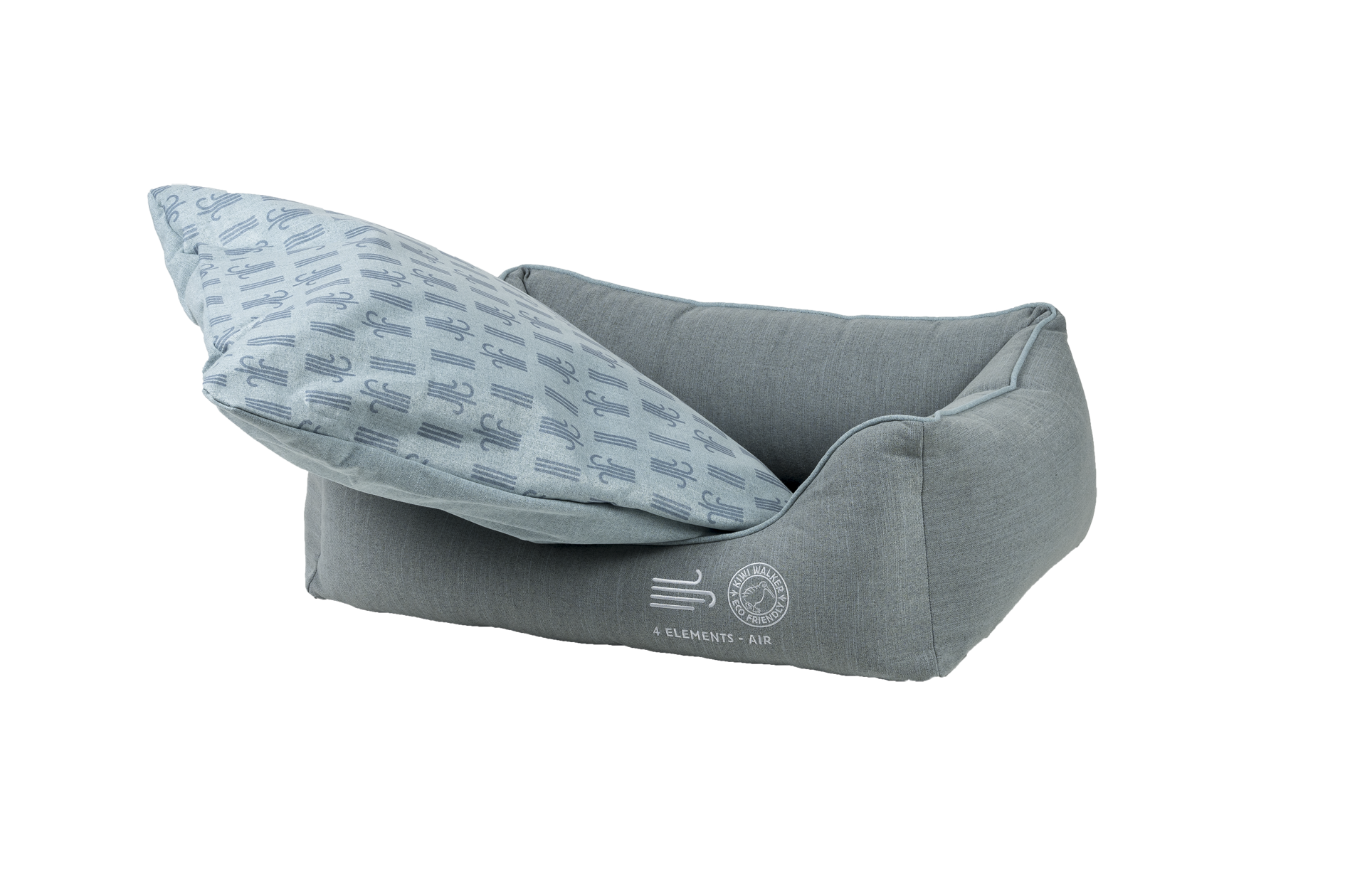 KIWI WALKER 4Elements Sofa-Hundebett Air Blue XL – 120 × 80 × 31 cm