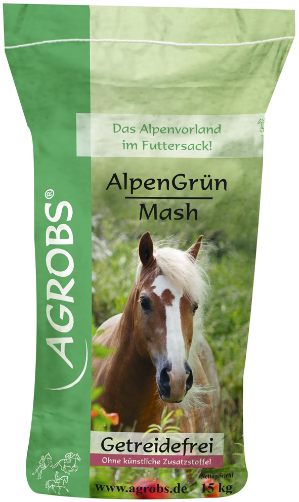 Agrobs Alpengrün Mash, getreidefrei, 15 kg