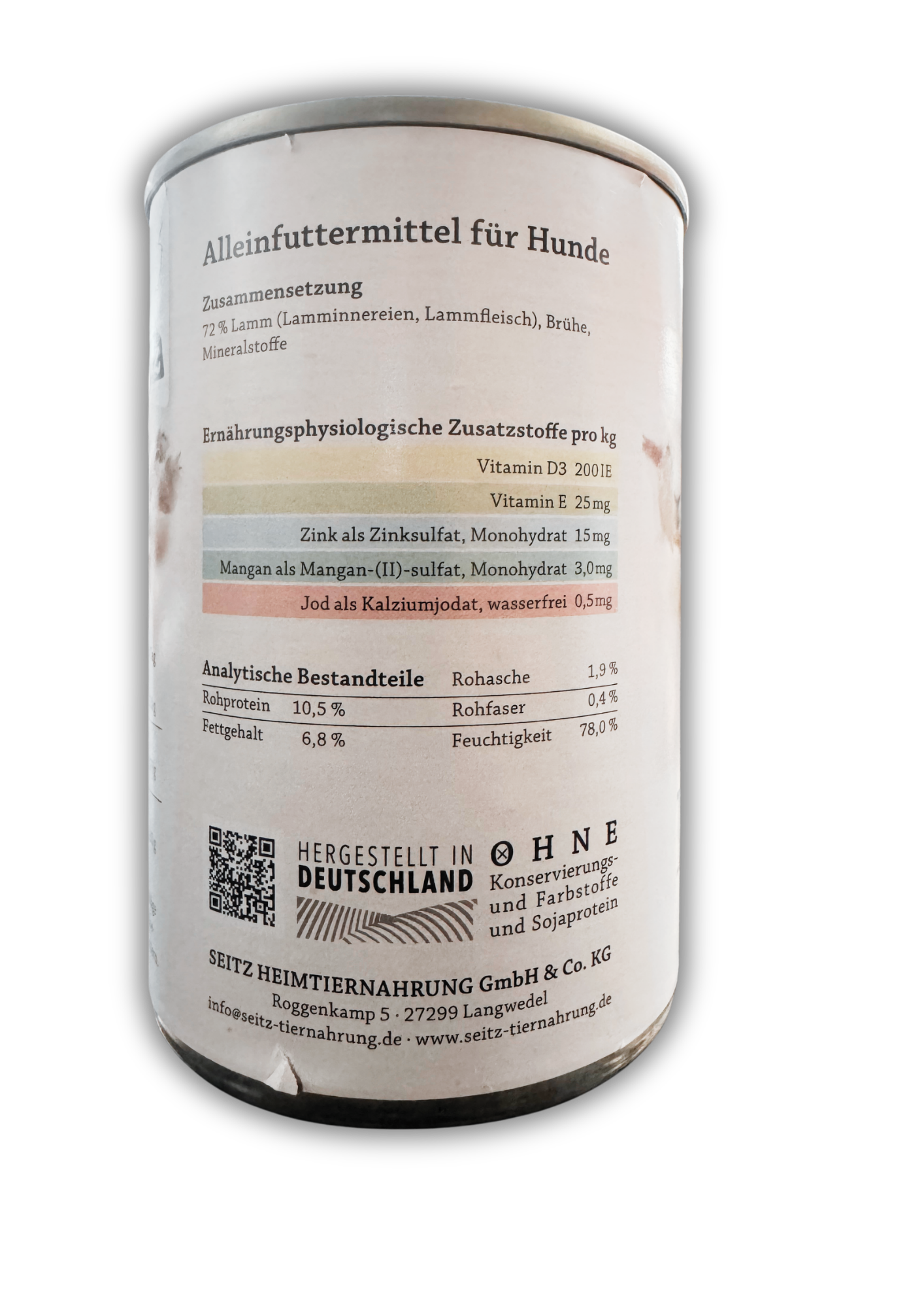 Seitz Lamm pur 400 g - 6er Pack