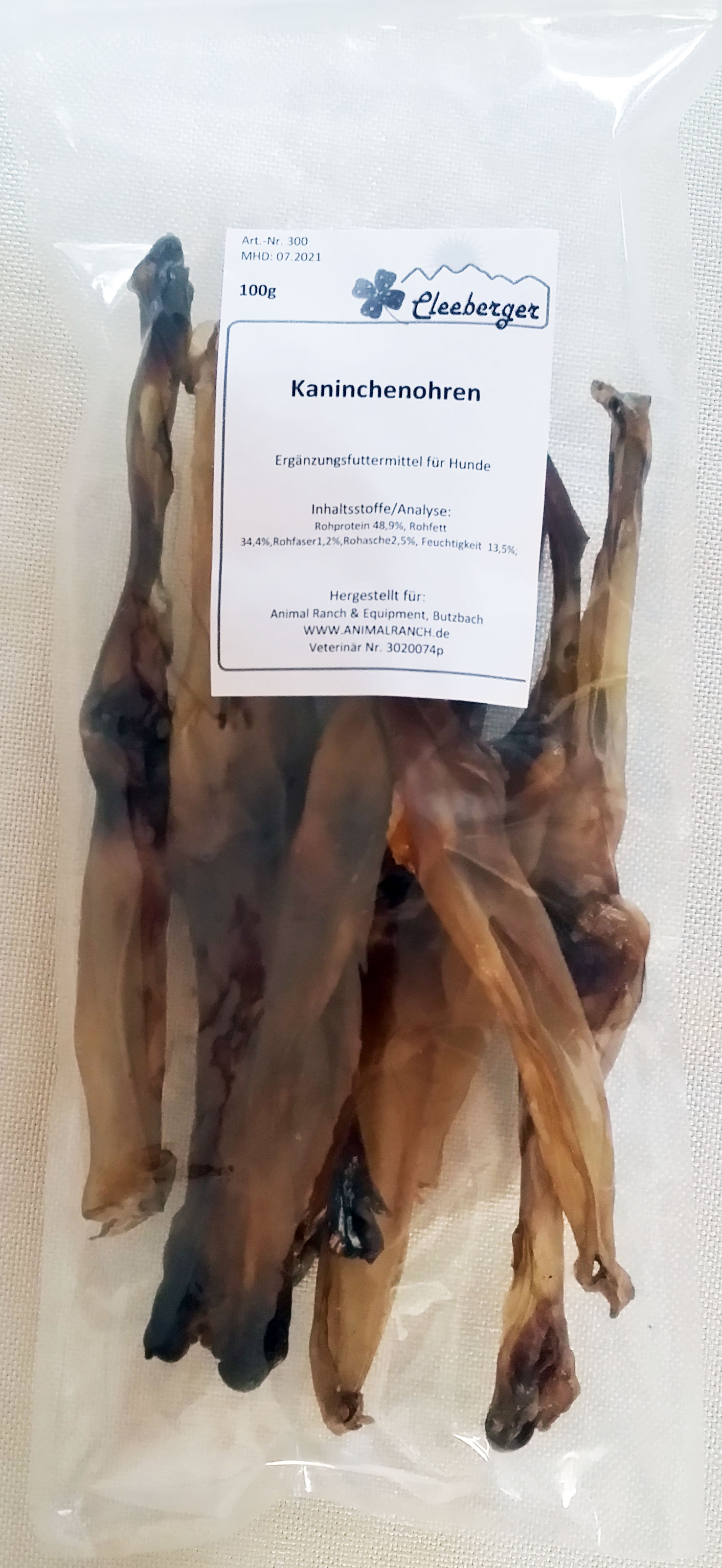 Cleeberger Kaninchenohren 100g