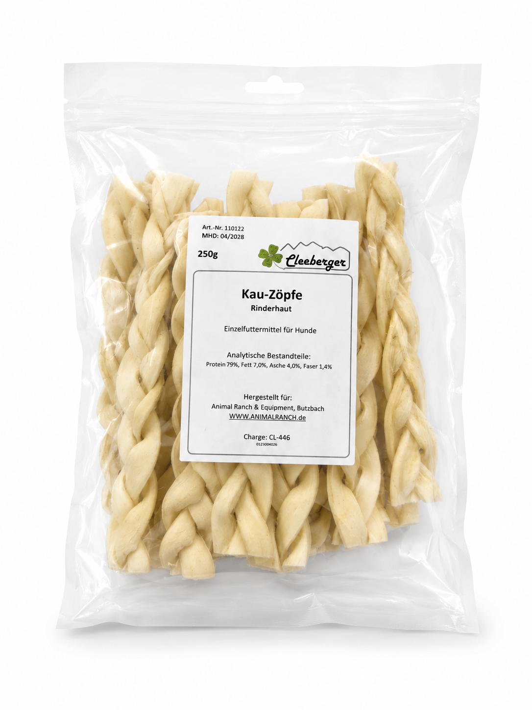Cleeberger Kau-Zöpfe, Rinderhaut, 250 g