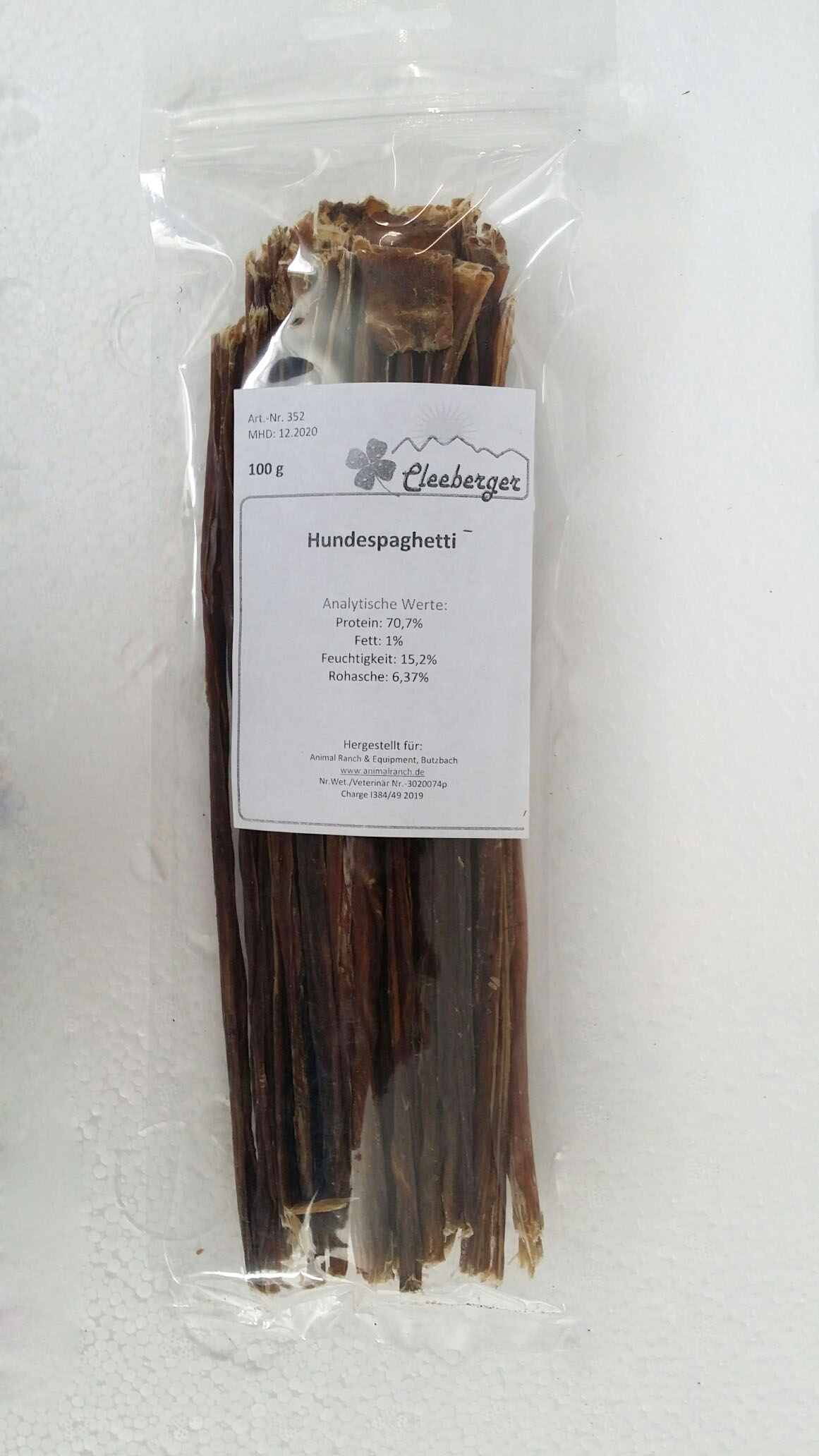 Cleeberger Hundespaghetti 100g