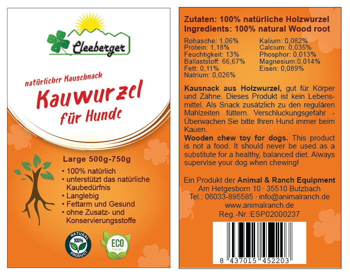 Cleeberger Kauwurzel Large – 500–750 g